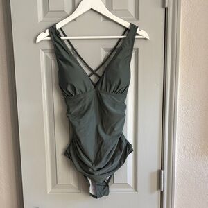 Stylish Green One-Piece Swimsuit
